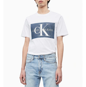Calvin Klein pánské bílé tričko Icon - L (112)